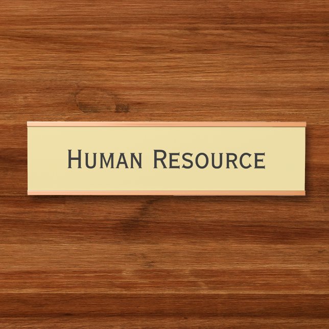 Moderne Imitate - Name der Abteilung "Gold Black O Türschild (Modern Faux Gold Black Office Room Department Name Door Sign)