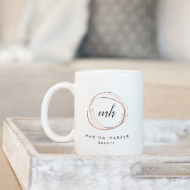 Moderne Imitate Rose Abstraktes Gold Logo Tasse