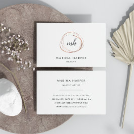 Moderne Imitate Rose Gold Abstrakt Visitenkarte