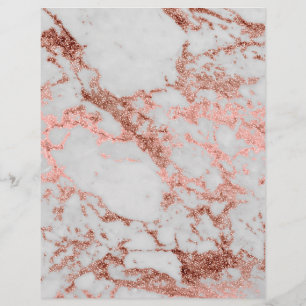 Moderne Imitate Rose Gold Glitzer Marmortextur Bil