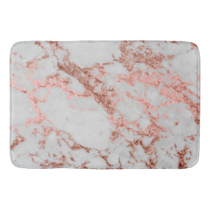 Moderne Imitate Rose Gold Glitzer Marmortextur Bil Badematte