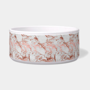 Moderne Imitate Rose Gold Glitzer Marmortextur Bil Napf