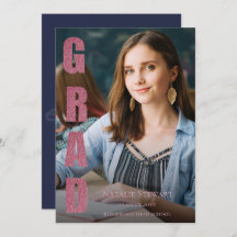 Moderne Imitate Rose Gold GRAD Foto Abschluss