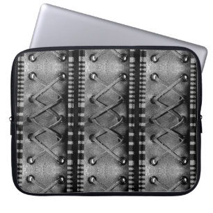 Moderne Imitate Schnürleder Textur Laptop-Sieb Laptopschutzhülle