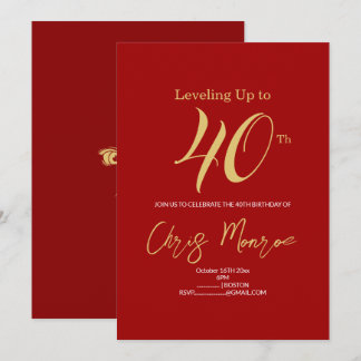 Moderne Imitats - Einladung zum Geburtstag in Gold
