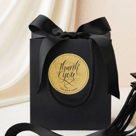 Moderne Imitats GOLD FOIL Vielen Dank für Ihre Bes Runder Aufkleber