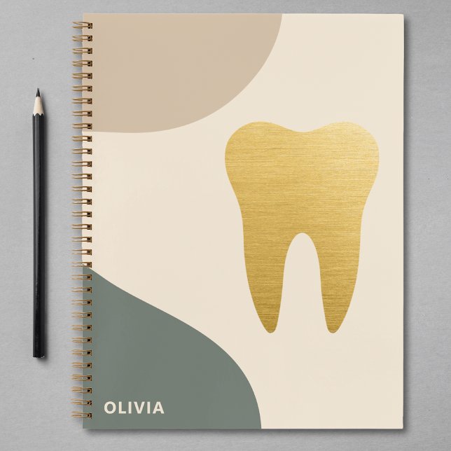 Moderne Imitats Gold Tooth Personalisiert Notizbuch (Von Creator hochgeladen)