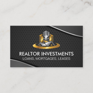 Moderne Immobilien-Logo Gewerbliche Immobilien Visitenkarte
