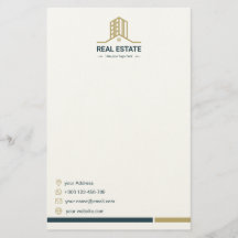 Moderne Immobilien-Schreibwarenpapier