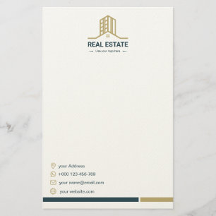 Moderne Immobilien-Schreibwarenpapier Briefpapier