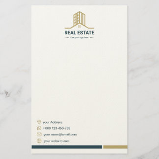 Moderne Immobilien-Schreibwarenpapier Briefpapier