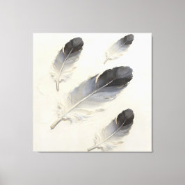 Moderne Impasto strukturierte schwarze und graue F Leinwanddruck