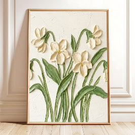 Moderne Impasto-Violett-Wandkunst auf Leinwand Poster