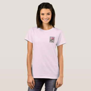 Moderne Impressionistin Goldblatt Rosa Rosenölfarb T-Shirt