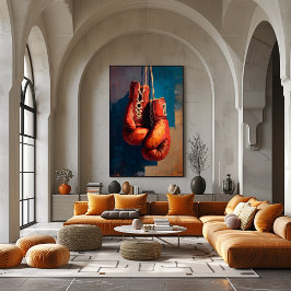 Moderne impressionistische Boxhandschuhe Stärke Poster