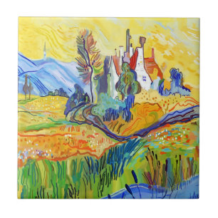 Moderne impressionistische Kunst Sommer Provence L Fliese