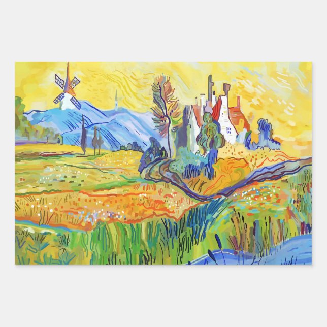 Moderne Impressionistische Kunst Sommerprovenzalem Geschenkpapier Set (Vorderseite)