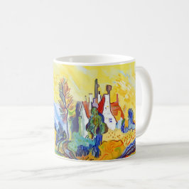 Moderne Impressionistische Kunst Sommerprovenzalem Kaffeetasse