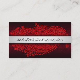 Moderne India Paisley Business Cards Visitenkarte