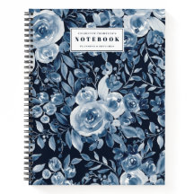 moderne indigo floral wassercolor name marineblau