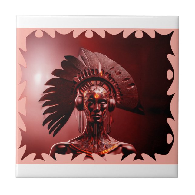 Moderne indische Prinzessin Fliese (Vorderseite)