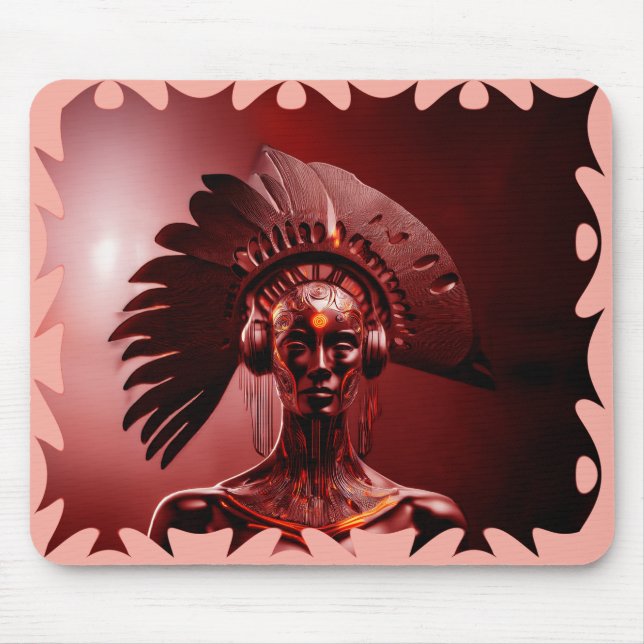 Moderne indische Prinzessin Mousepad (Vorne)