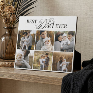 Moderne individuelle 6er-Fotocollage Bester Vater  Fotoplatte