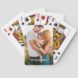Moderne individuelle Familienfotos Spielkarten