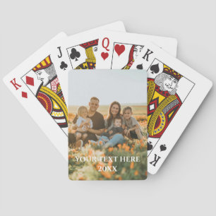 Moderne individuelle Familienfotos Spielkarten