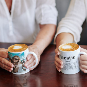Moderne individuelle Foto-Bestie-Bedeutung beste F Kaffeetasse