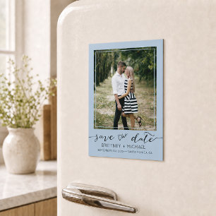 Moderne individuelle Foto-Save-the-Date-Karte in S Magnetkarte