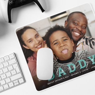 Moderne individuelle Fototextschrift 'Wir lieben d Mousepad