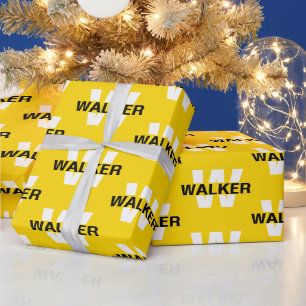 Moderne individuelle Initialen Namen Gold Geschenk Geschenkpapier