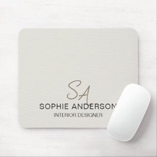 Moderne individuelle Monogramm Geschäftsausstattun Mousepad