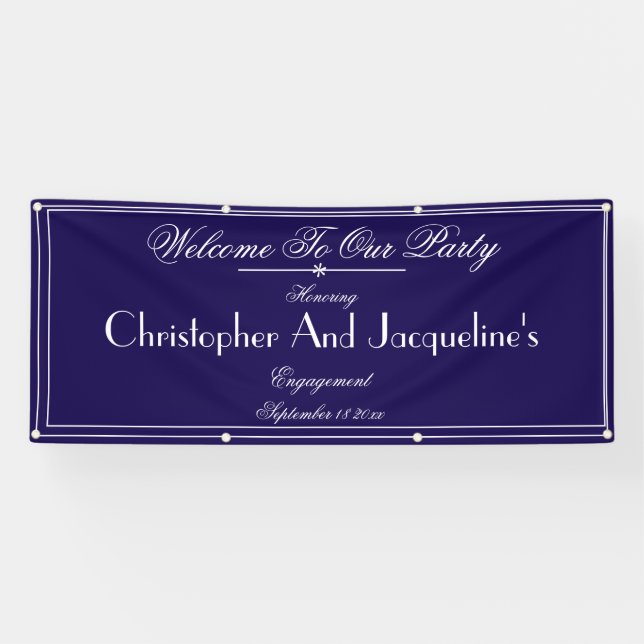 Moderne Individuelle Name der Engagement-Partei Ch Banner (Horizontal)