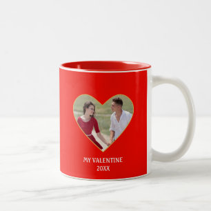 Moderne individuelle Valentinsgruß-Kollegen-Foto & Zweifarbige Tasse