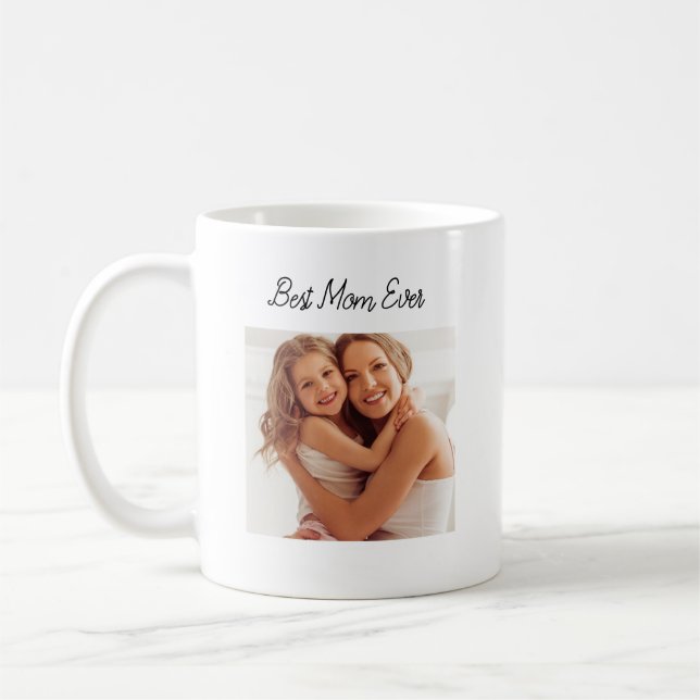 Moderne individuelle Weihnachten mit Foto & Text   Kaffeetasse (Links)