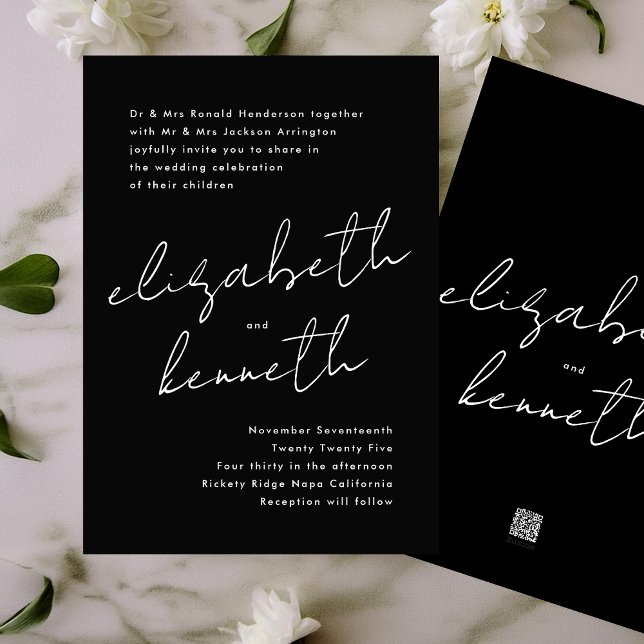 Moderne Individuellen Namen Tuxedo Gold Wedding Einladung (Von Creator hochgeladen)