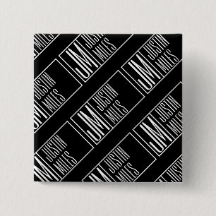 Moderne Initialen mit Namensmonogramm-Muster Button