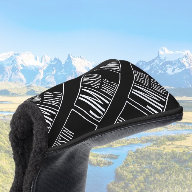Moderne Initialen mit Namensmonogramm-Muster Golf Headcover (Von Creator hochgeladen)