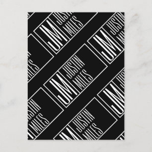 Moderne Initialen mit Namensmonogramm-Muster Postkarte
