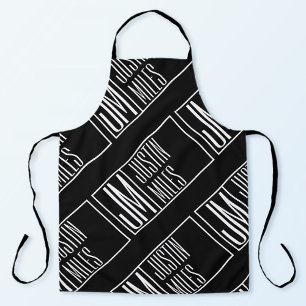 Moderne Initialen mit Namensmonogramm-Muster Schürze