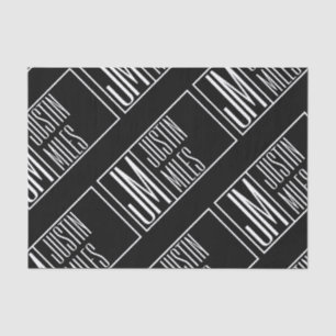 Moderne Initialen mit Namensmonogramm-Muster Seidenpapier
