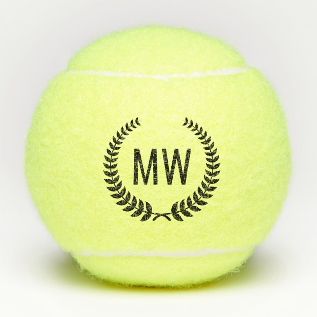Moderne Initialen Tennisbälle (Vorderseite)