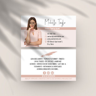 Moderne Insert Foto Notary Signing Agent Loans Visitenkarte