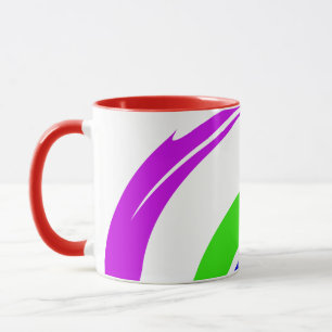 Moderne, inspirierende und stilvolle Farbkunst Tasse