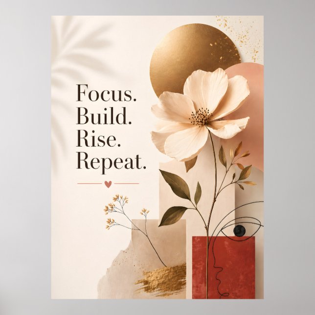 Moderne Inspirierende Zitatdrucke Poster (Vorne)