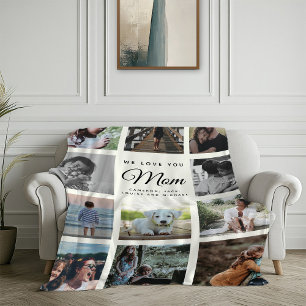 Moderne Instagram Foto Collage Mutter Day Family Fleecedecke