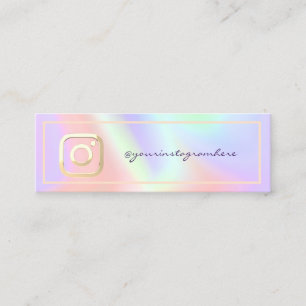 Moderne Instagram Holografie Mini Visitenkarte