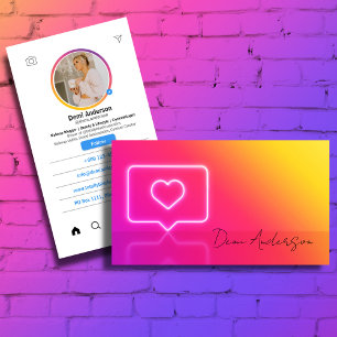 Moderne Instagram Influencer-Visitenkarten Visitenkarte
